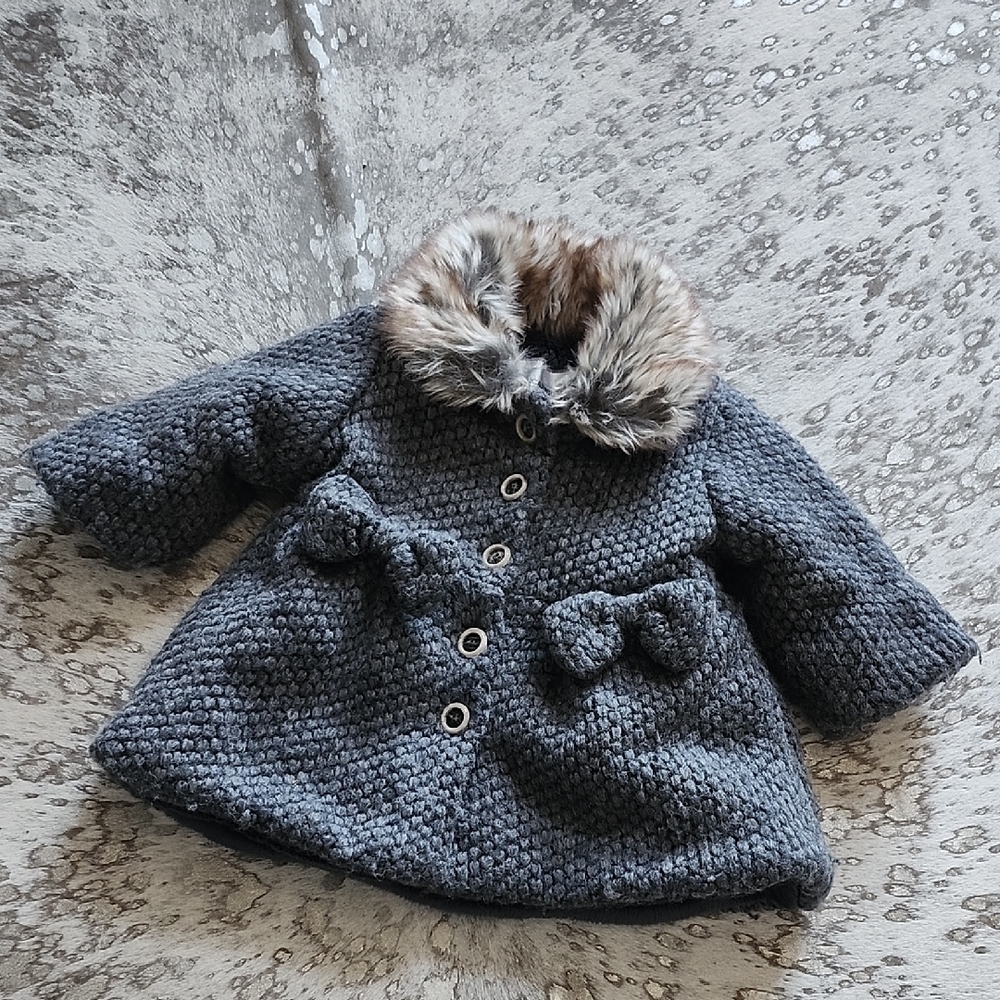 American Widgeon Faux Fur Collar Wool Blend Coat Sz6M